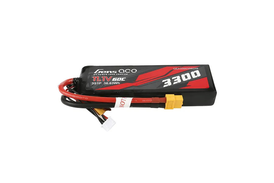 Gens Ace G-Tech 11.1V 3300mAh 60C 3S Soft Case LiPo Battery image 139101