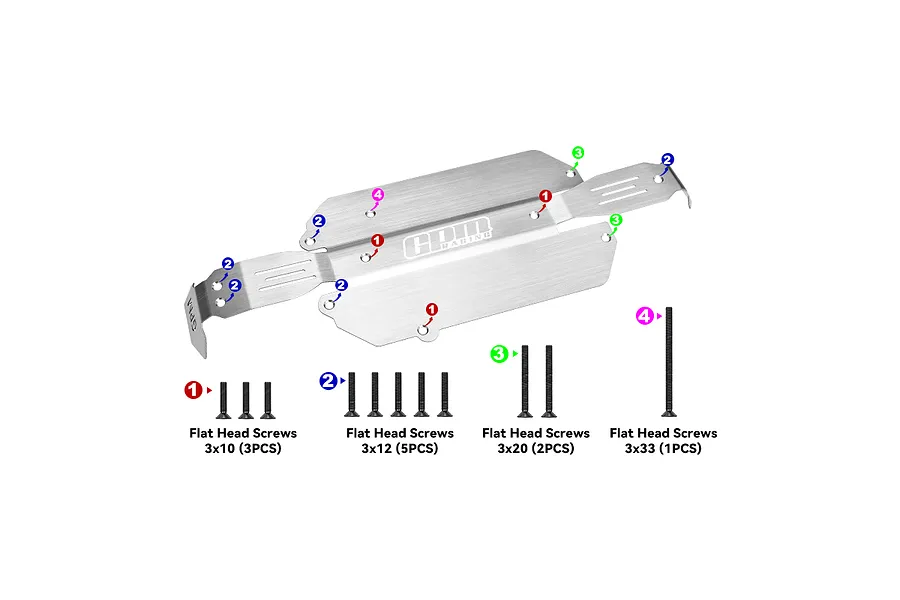 GPM Stainless Steel Chassis Skid Plate - Silver image 4