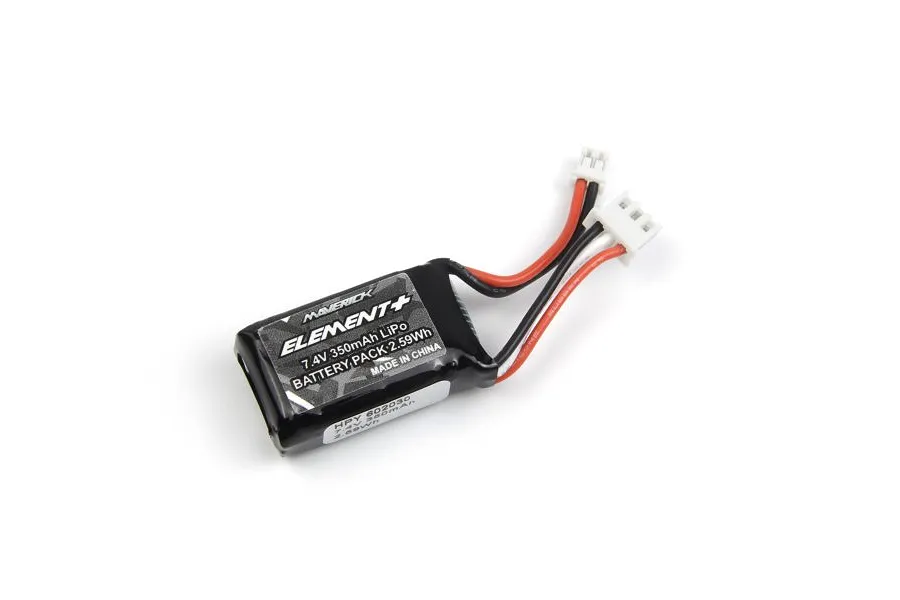 Maverick Element 7.4V 350mAh 10C 2S Soft Case LiPo Battery image 139323