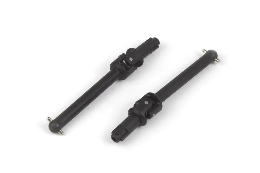 Two black Maverick CVD driveshafts for RC cars, shown against a plain white background.