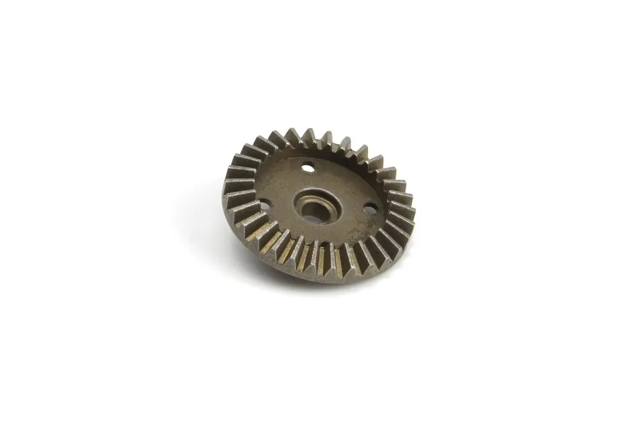 A single metallic sintered differential bevel gear for an RC car, shown from an angled perspective against a white background.