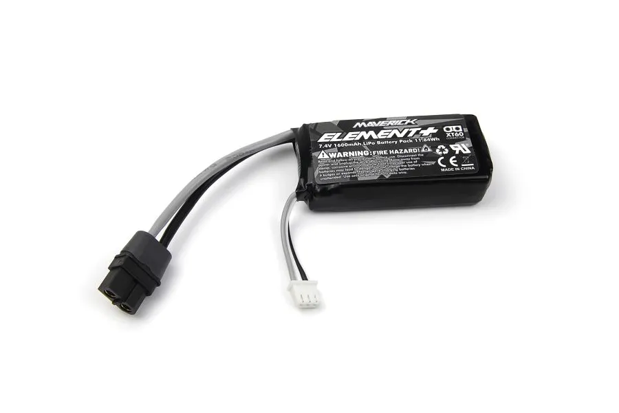 Maverick Element 7.4V 1600mAh 2S Soft Case LiPo Battery image 139469
