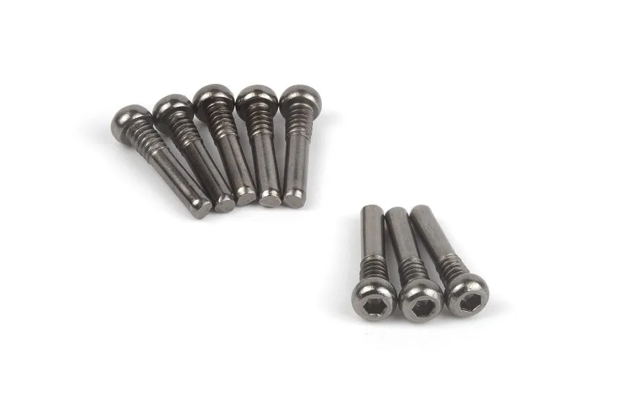 A set of eight Maverick partial thread shaft screws with hex heads arranged on a white background.