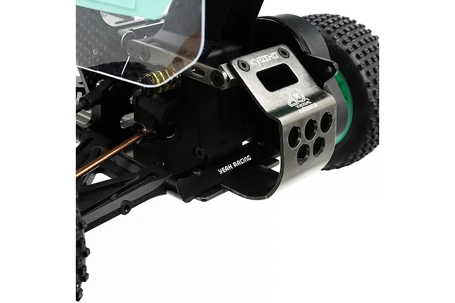 Yeah Racing Aluminium Rear Shock Tower Mount and Arm Mount - Black image 4