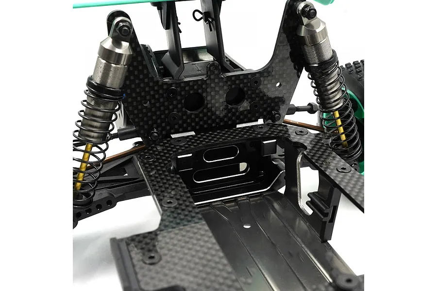 Yeah Racing Aluminium Rear Shock Tower Mount and Arm Mount - Black image 5