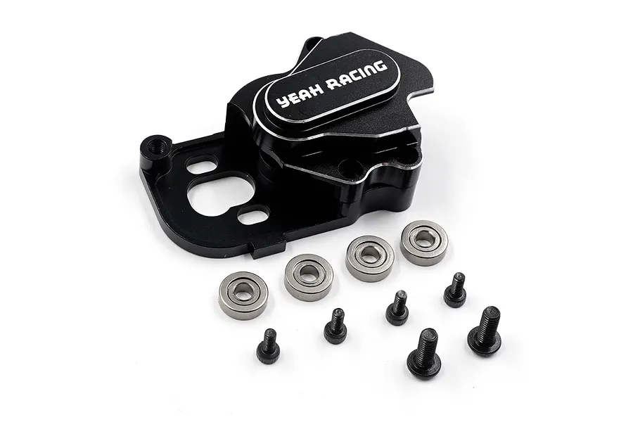 Yeah Racing Aluminium V2 Gearbox Housing - Black image 139596