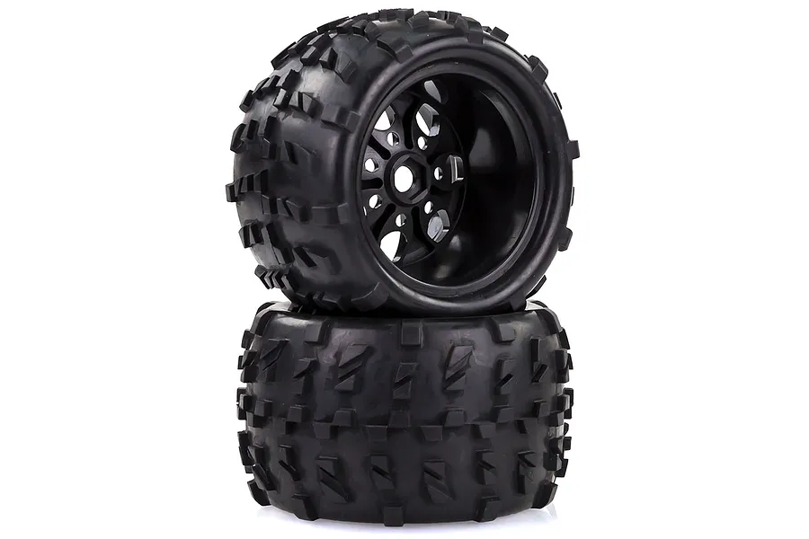HSP 3.8&amp;quot; Off Road Tyres on Black Rims - Wheels 2Pcs image 13970