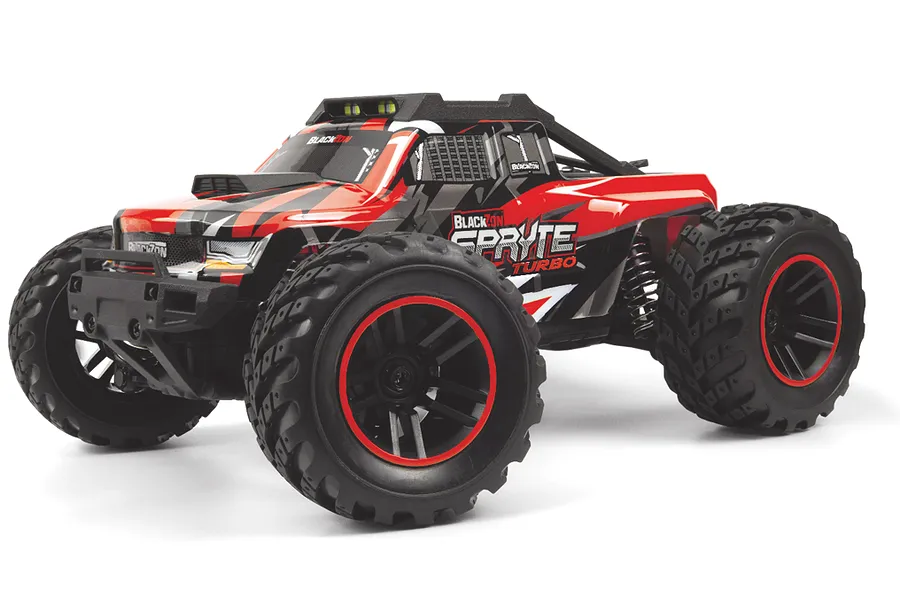 BlackZon Spryte MT Turbo RC Monster Truck Electric Brushless 4WD 1/20 Scale RTR - Red image 139853
