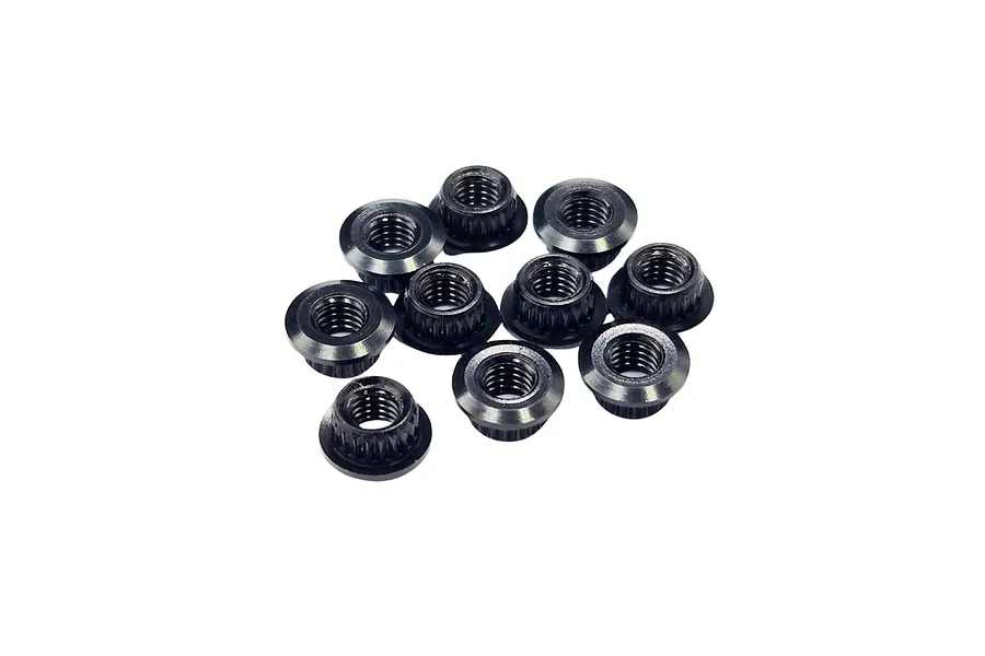 RC Maker Aluminium Heavy Duty M3 Threaded Inserts 10Pcs - Black image 139873