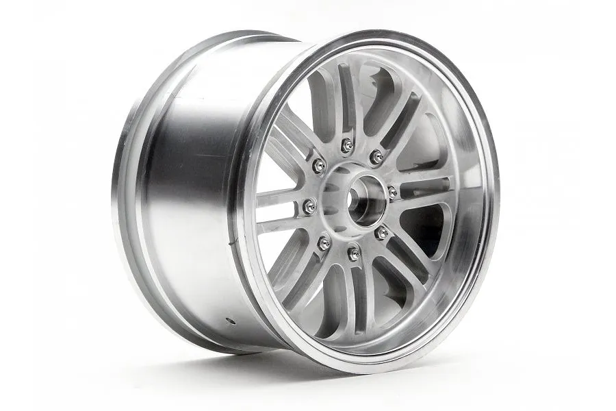 HPI 3.3&amp;quot; 8 Spoke Matte Chrome Rims 2Pcs image 13996