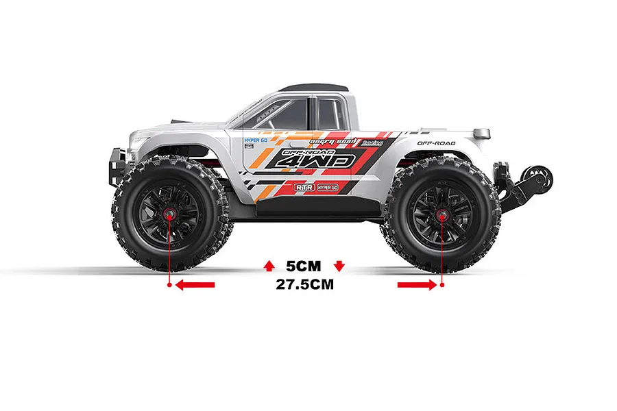 MJX RC 10208 Hyper Go RC Monster Truck Electric Brushless 4WD 1/10 Scale RTR - White image 139976