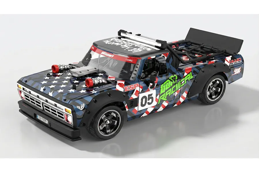 UDI Muscle RC Drift Truck Electric Brushless 4WD 1/10 Scale RTR image 140126