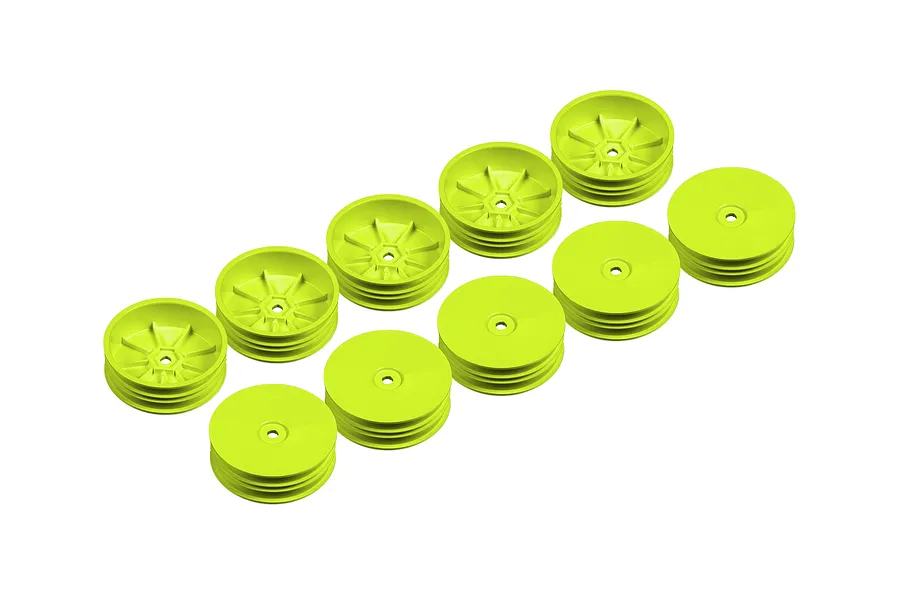 XRAY Front Slim Aerodisk Narrow Offset Rims 10Pcs - Yellow image 140131