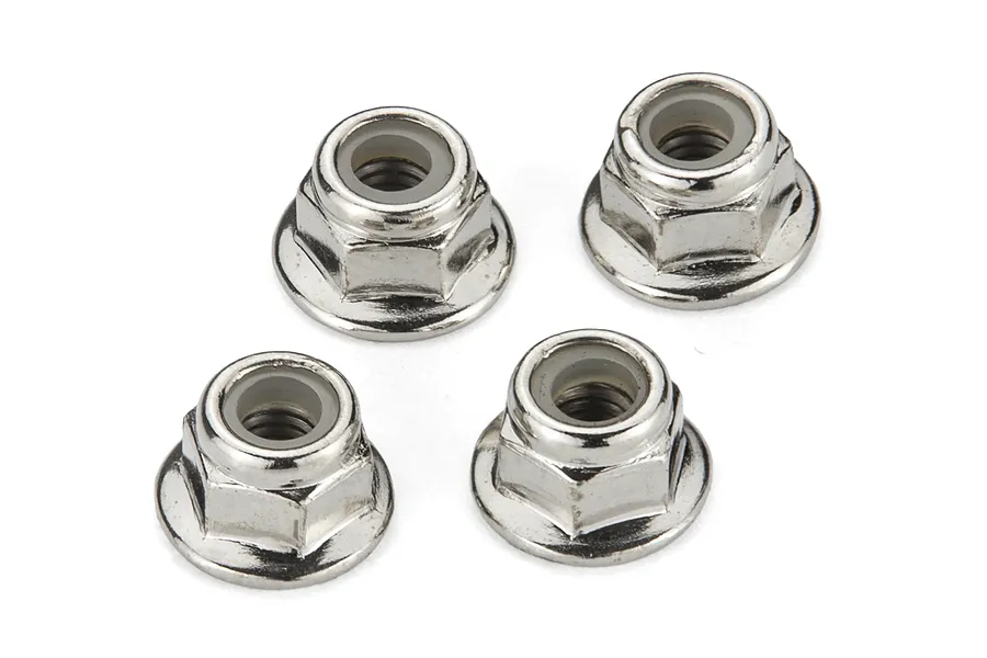Atrek Steel 4mm Flanged Nyloc Nuts 4Pcs image 140153