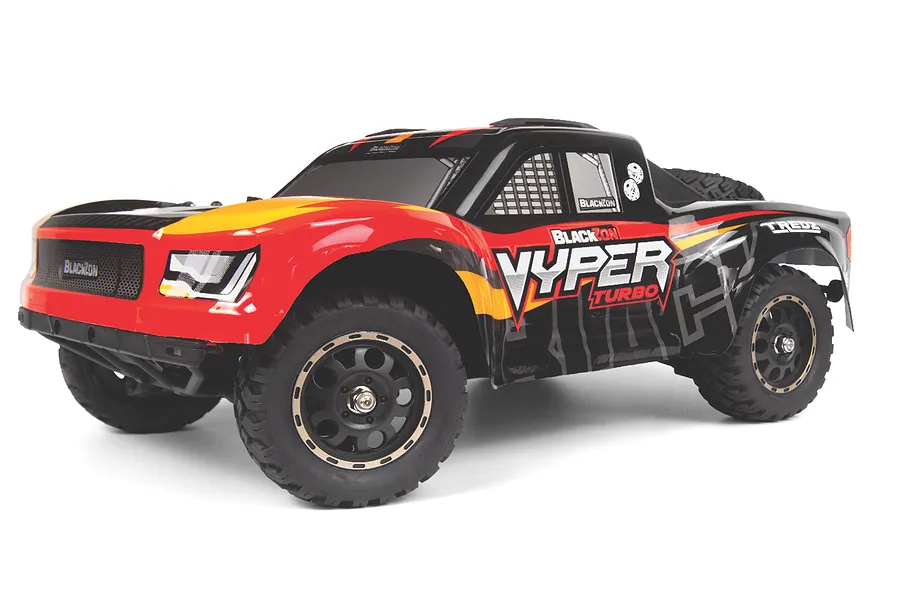 BlackZon Vyper SC Turbo RC Short Course Truck Electric Brushless 4WD 1/16 Scale RTR - Red/Orange image 140159