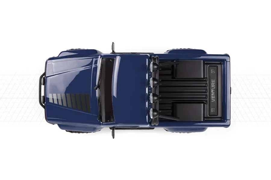HPI Venture18 Flux-T 1985 Toyota Hilux SR5 RC Rock Crawler Electric Brushless 4WD 1/18 Scale RTR - Blue image 140521