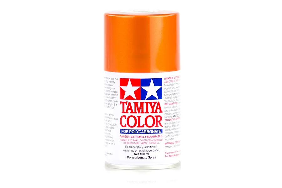 Tamiya PS-61 Metallic Orange Polycarbonate Spray Paint 100ml image 14056