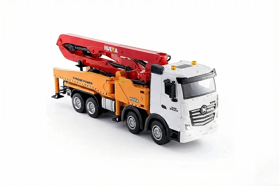 HuiNa 1381 RC Concrete Pump Truck Electric 2WD 1/18 Scale RTR - Red image 140564