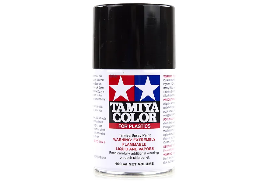 Tamiya TS-6 Matte Black Lacquer Spray Paint 100ml image 14067