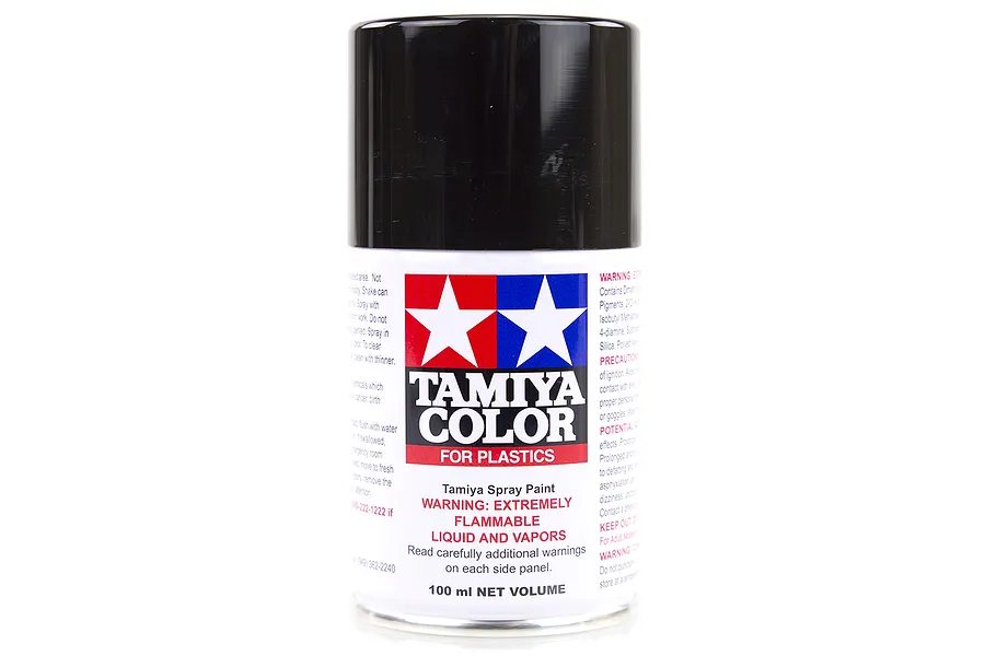 Tamiya TS-14 Black Lacquer Spray Paint 100ml image 14075