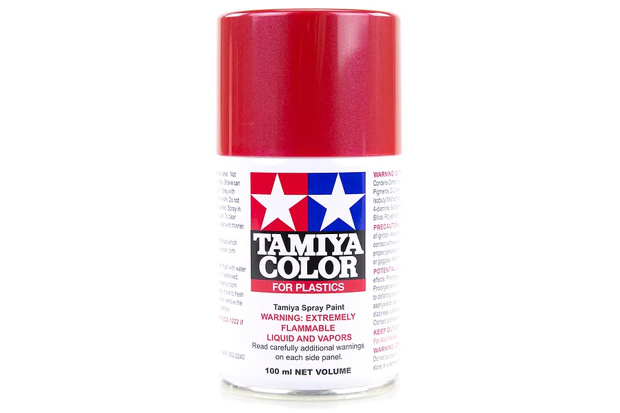 Tamiya TS-18 Metallic Red Lacquer Spray Paint 100ml image 14079