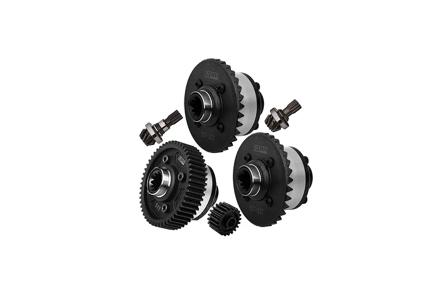 GPM Carbon Steel Front, Rear and Centre Differentials with 20T Pinion and Input Gears - Silver image 140860