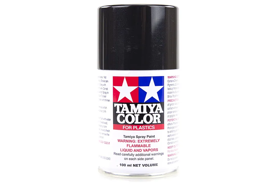 Tamiya TS-40 Metallic Black Lacquer Spray Paint 100ml image 14101