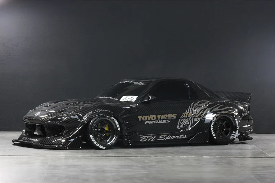 Pandora RC 1/10 RX-7 FD3S BLS BN-Sports Painted Body Shell - Carbon Fibre Style  image 141061