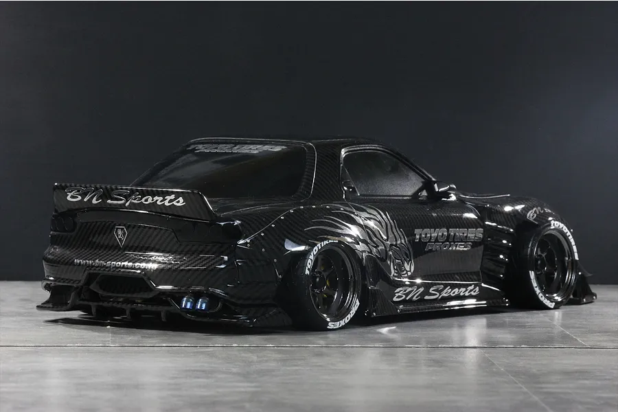 Pandora RC 1/10 RX-7 FD3S BLS BN-Sports Painted Body Shell - Carbon Fibre Style  image 141064