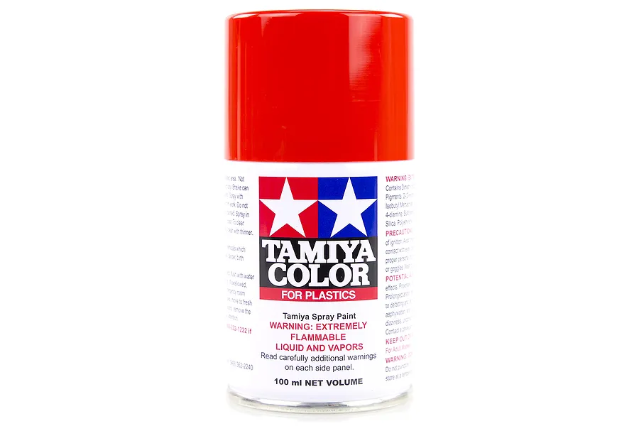 Tamiya TS-49 Bright Red Lacquer Spray Paint 100ml image 14110