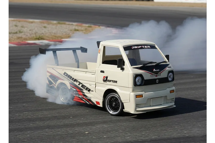 WPL D14S Suzuki Carry with Wide Body Kit RC Drift Kei Truck Electric Brushless 4WD 1/10 Scale RTR - White image 141312