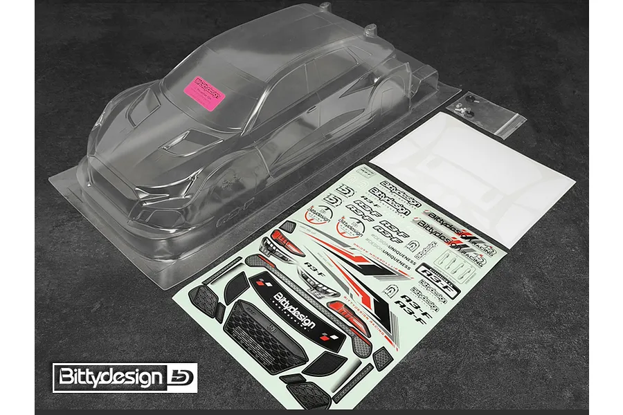 Bittydesign 1/10 A3-F FWD Unpainted Body Shell - Clear image 141318