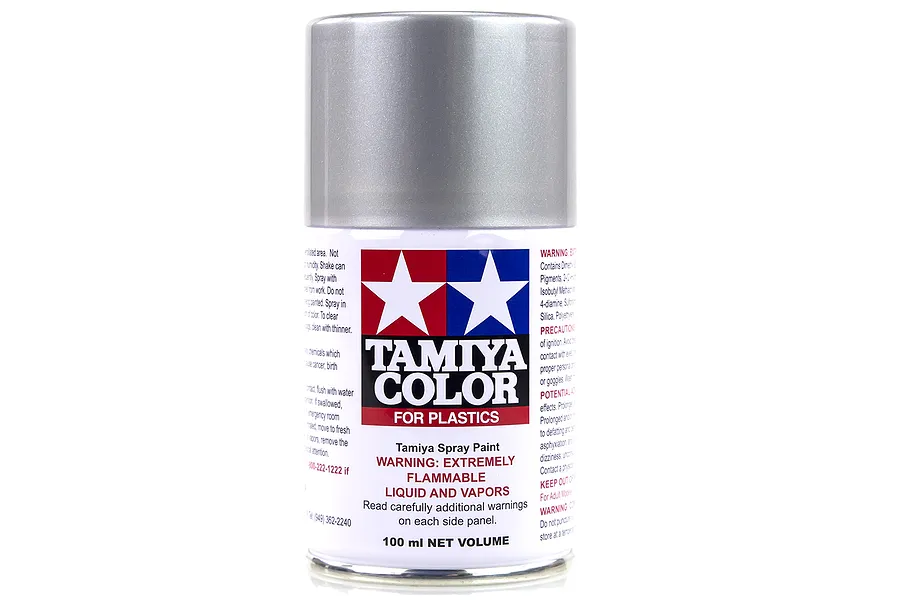 Tamiya TS-76 Mica Silver Lacquer Spray Paint 100ml image 14137
