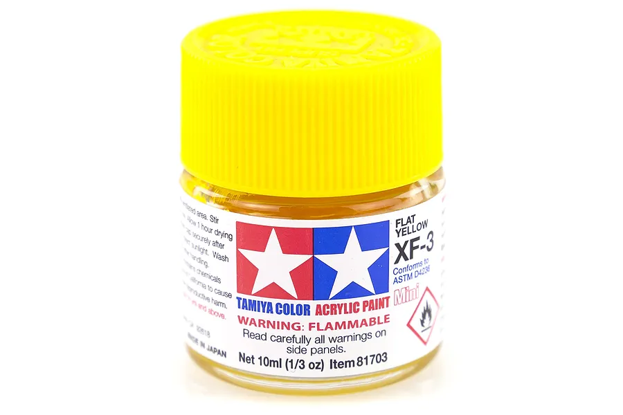 Tamiya XF-3 Flat Yellow Flat Acrylic Paint 10ml image 14145