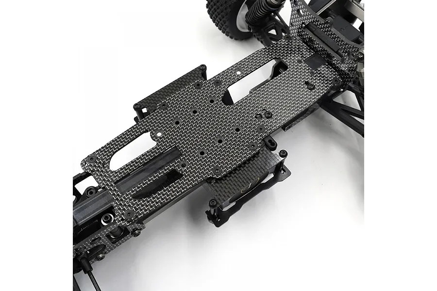 Yeah Racing Aluminium and Carbon Fibre Short Battery Holder Set - Black image 2