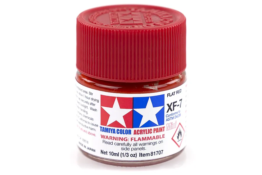 Tamiya XF-7 Flat Red Flat Acrylic Paint 10ml image 14147