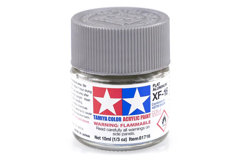 Tamiya XF-16 Flat Aluminium Flat Acrylic Paint 10ml image 14153