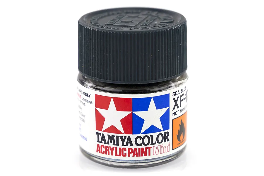 Tamiya XF-17 Sea Blue Flat Acrylic Paint 10ml image 14154
