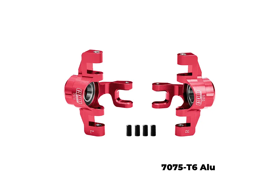 GPM Aluminium Front Steering Hubs 2Pcs - Red image 141575