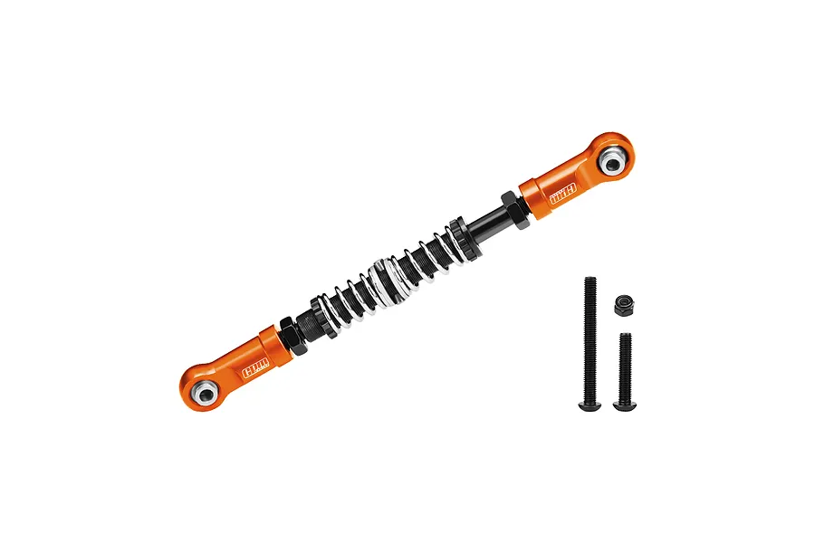GPM Aluminium 100-113mm Servo Steering Link with Adjustable Spring - Orange image 141610