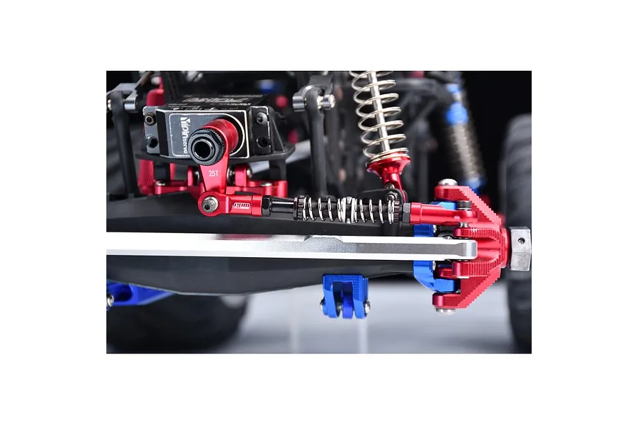 GPM Aluminium 100-113mm Servo Steering Link with Adjustable Spring - Orange image 3