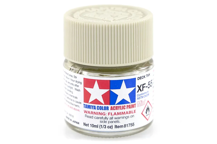 Tamiya XF-55 Deck Tan Flat Acrylic Paint 10ml image 14165
