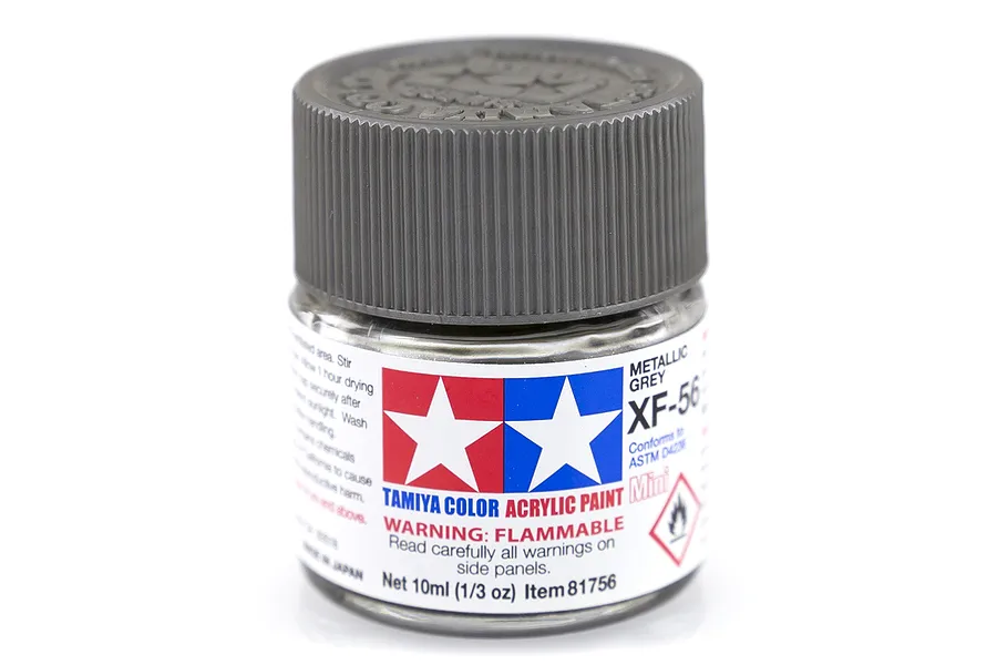 Tamiya XF-56 Metallic Grey Flat Acrylic Paint 10ml image 14166