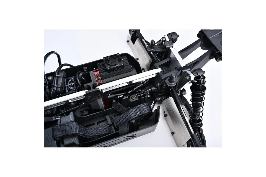GPM Aluminium Front and Rear Chassis Braces 2Pcs - Black image 2