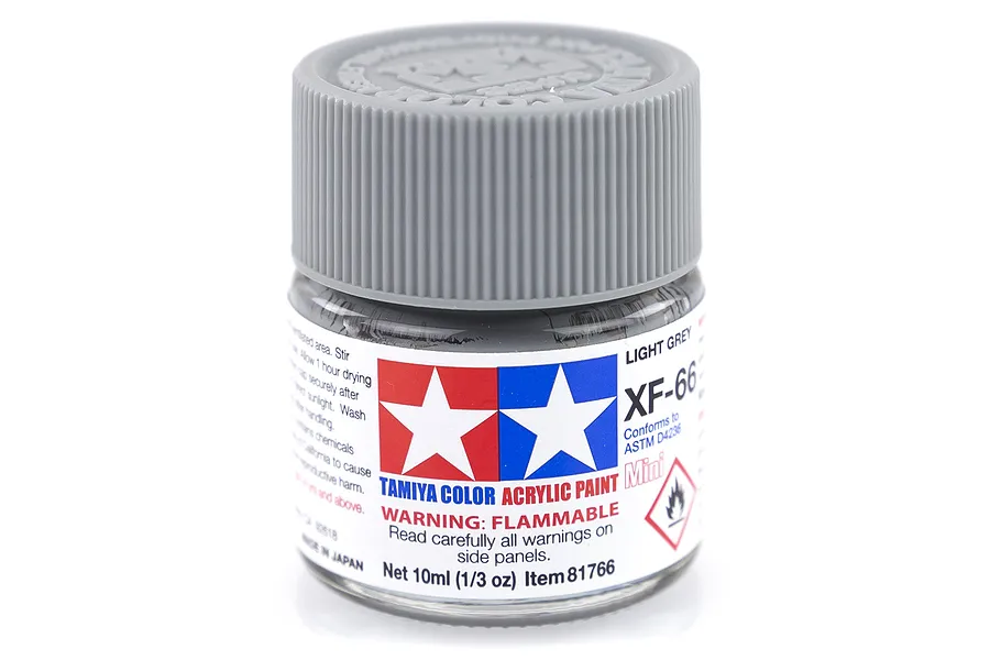 Tamiya XF-66 Light Grey Flat Acrylic Paint 10ml image 14176