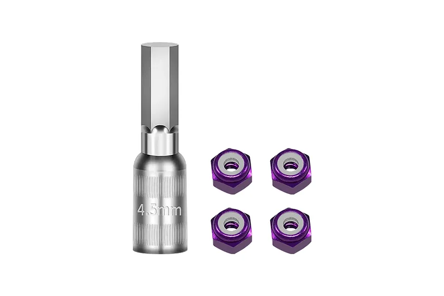 GPM 4.5mm Nyloc Wheel Nuts 4Pcs with Tool - Purple image 141777