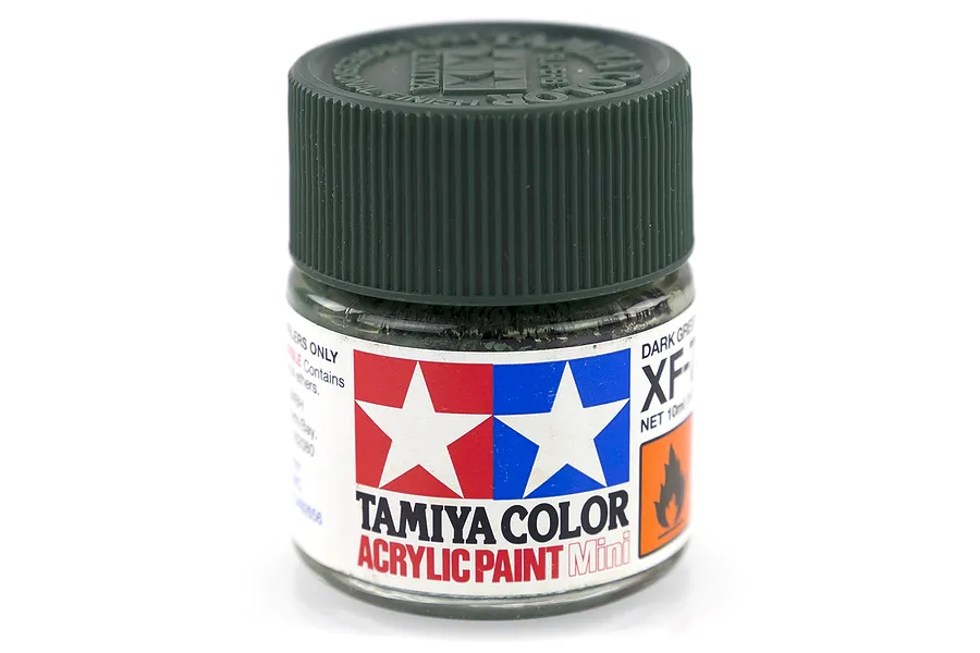 Tamiya XF-70 Dark Green 2 Flat Acrylic Paint 10ml image 14180