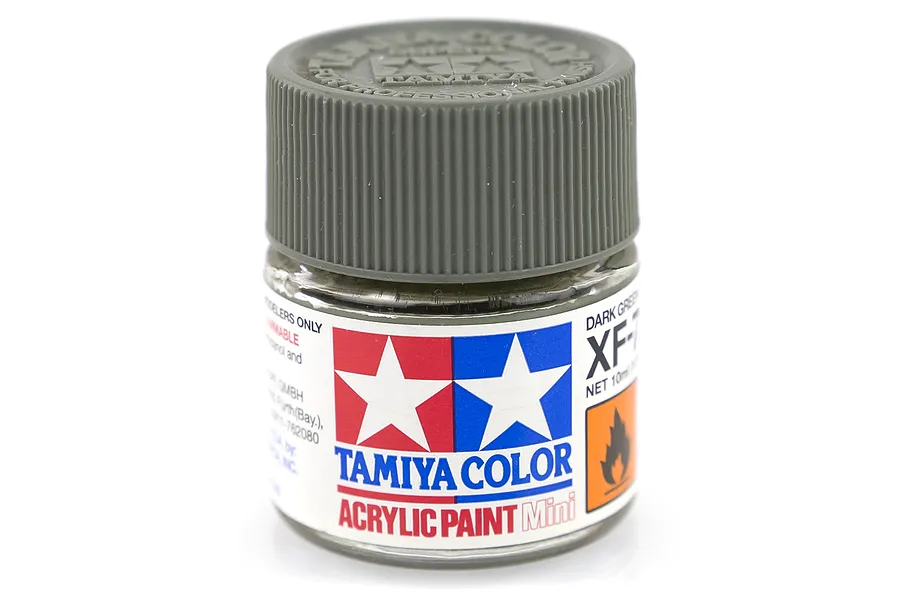 Tamiya XF-73 Dark Green (JGSDF) Flat Acrylic Paint 10ml image 14183