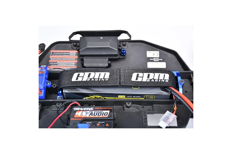 GPM Aluminium Battery Hold-Down with Strap - Red image 3