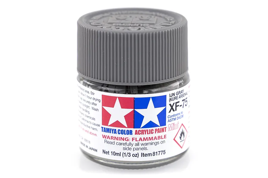 Tamiya XF-75 IJN Grey Flat Acrylic Paint 10ml image 14185